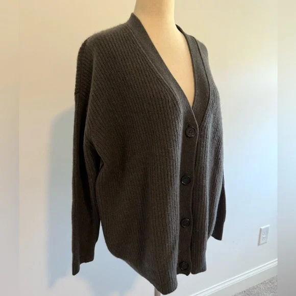 Jenni Kayne dark gray cocoon cashmere cardigan sweater size XXS - Picture 5 of 8